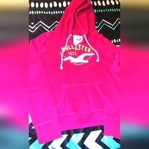 Women's Hot Pink Hollister Hoody W/ Brown Barbie Tee As A Bonus
